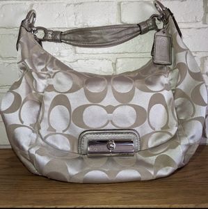 Coach Kristin Op Art Hobo Sateen Shoulder Bag
